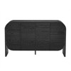 TIRAMISUBEST Black Buffet Cabinet - Retro Sideboard with 4 Doors & Curved Edges, Farmhouse Storage for Living Room & Kitchen - 4 of 4