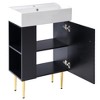 Chery Life 21.6" Bathroom vanity, Bathroom Storage Cabinet with Single Ceramic Sink, Left Side Storage - 3 of 4
