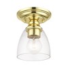Livex Lighting Montgomery 1 - Light Flush Mount in  Polished Brass - 3 of 4