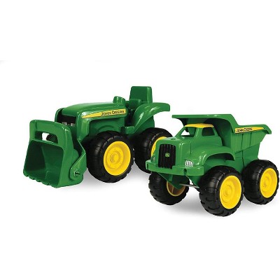 John Deere Tractor and Dump Truck Set 6 Inch 2 Piece Outdoor Construction Toys for Toddlers