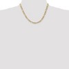 Black Bow Jewelry 5.25mm, 14k Yellow Gold, Flat Figaro Chain Necklace - 2 of 4