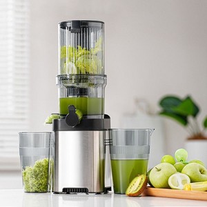 Masticating Juicer, 5.2-inch Feed Chute for Whole Fruits &Vegetables, Non-Clogging Slow Cold Press Juicer with Triple Strainers, Powerful 200W Motor - 1 of 4