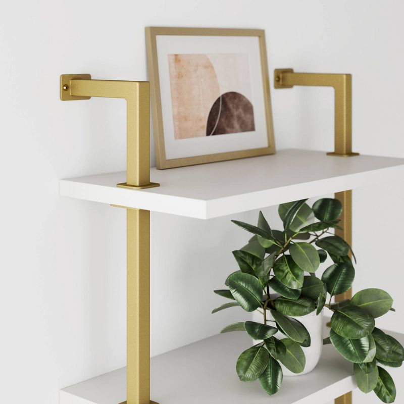 Theo Floating Kids&#39; Shelf Gold/White - Nathan James, 4 of 7