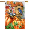 Fall Beauty Birds House Flag Autumn Bluebird Chickadee 28" x 40" Briarwood Lane - 2 of 4