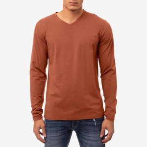 X RAY Men's V Neck & Henley Long Sleeve t shirts,new tshirt - 1 of 4