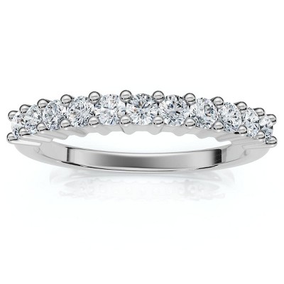 Pompeii3 1/4ct Lab Created Diamond Wedding Stackable Ring 14K White Gold