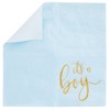 Sparkle and Bash 50 Pack Blue Party Napkins with Gold Foil It's a Boy for Baby Shower, Gender Reveal, 5 In, 3-Ply - 3 of 4