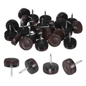 Unique Bargains Durable Nail-on Furniture Sliders Chair Leg Protectors 24 Pcs - 1 of 4