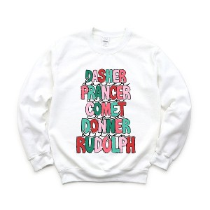Simply Sage Market Women's Graphic Sweatshirt Reindeer Stacked - 1 of 4