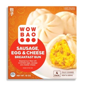 Wow Bao Sausage Egg and Cheese Breakfast Frozen Bun - 10oz/4pk - 1 of 4
