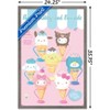 Trends International Hello Kitty and Friends: 24 Ice Cream Parlor - Group Framed Wall Poster Prints - 3 of 4