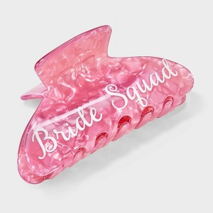 Bride Squad Hair Claw Clip - Pink - 1 of 3