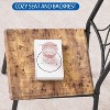 Jojoka 5-Piece Rustic Dining Table Set for 4 with Wooden Top & Metal Chairs, Compact Rectangular Kitchen Table and Cushioned Chairs, Rustic Brown - 3 of 4