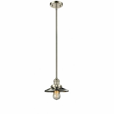 Railroad - 1 Light Stem Hung Mini Pendant In Traditional Style-8 Inches Tall and 8 Inches Wide