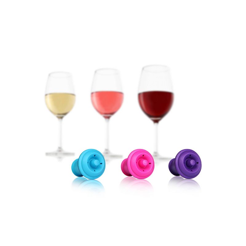 Vacu Vin Wine Stopper Pack of 6 Multi Color, 2 of 4