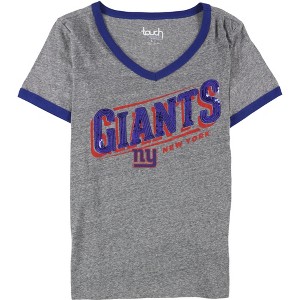 Touch Womens New York Giants Sequined Embellished T-Shirt - 1 of 2