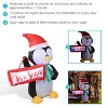 Sunnydaze 46.5" Self-Inflatable Holiday Penguin Outdoor Winter Holiday Lawn Decoration with LED Lights - 4 of 4