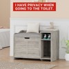 COZONY Cat Litter Box Enclosure Furniture with Flip Top, Hidden Kitty Washroom Bench with Cushion & Air Vents, Entryway Shoe Cabinet Cat House - 4 of 4