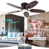 YIYIBYUS 42" Ceiling Fan with LED Light and Remote, 3-Color Ceiling Fan Light - 4 of 4