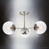 Urban Ambiance Luxury Minimalist Indoor Ceiling Light,  10-5/8''H x 22"W x 22''D,  Brushed Nickel Finish, UHP4444 - 4 of 4