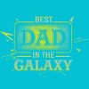 Men's Design By Humans Best Dad In Galaxy Badge By AmusingDesignCo T-Shirt - 2 of 2