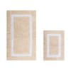 Hotel Bath Rug 100% Premium Cotton Tufted Weave Two Tone Reversible 2 Piece Bathroom Rug Set, Super Soft & Water Absorbent, Machine Washable Bathmat - 2 of 4