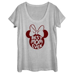 Women's Minnie Mouse Best Mom Ever Silhouette T-Shirt - 1 of 4