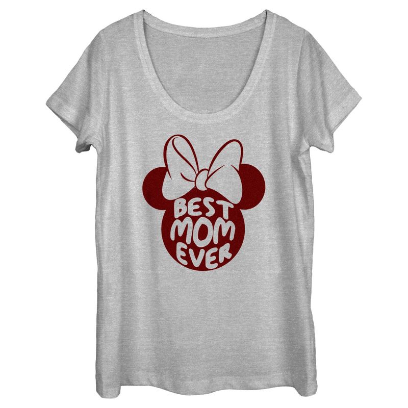 Women's Minnie Mouse Best Mom Ever Silhouette T-Shirt, 1 of 5