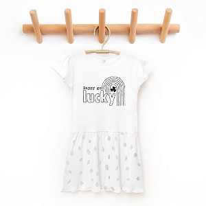 The Juniper Shop Happy Go Lucky Shamrock Toddler Graphic Dress - 1 of 3