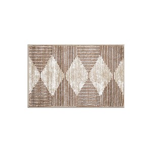 World Rug Gallery Beige Brown Geometric Stripe Indoor Area Rug - 1 of 4