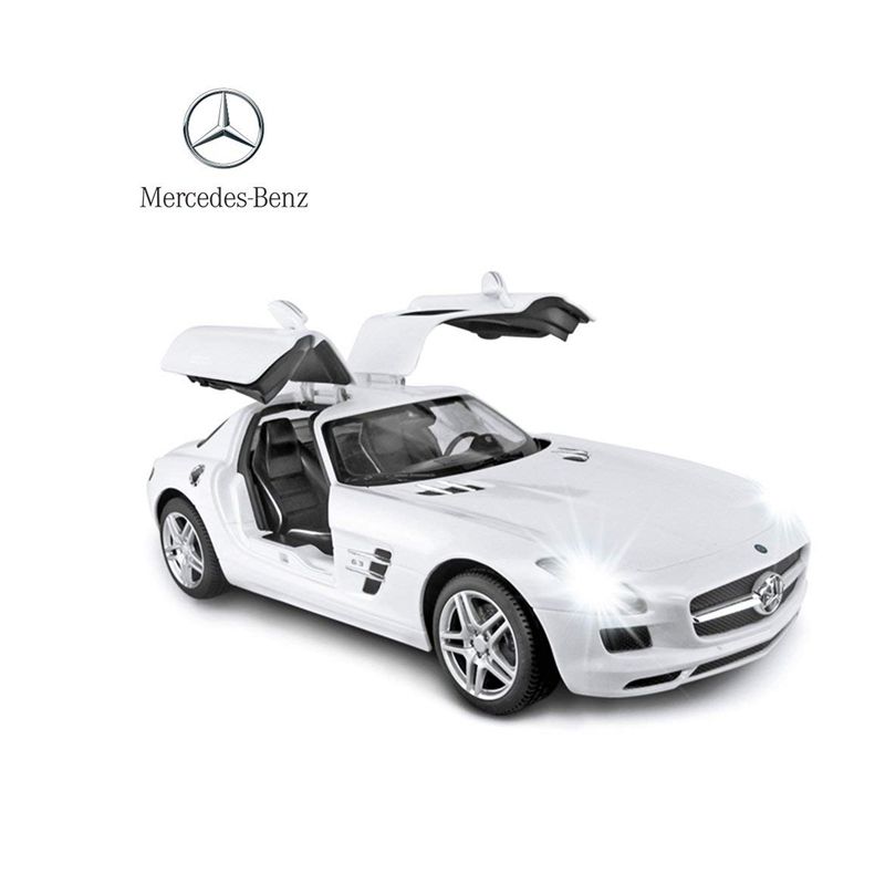 Link 1:14 RC Mercedes Benz SLS Remote Control Car With Gull Wing Doors And Lights - White, 2 of 4