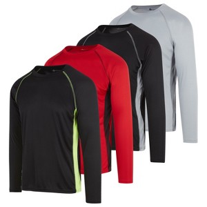 DARESAY Dri-Fit Long Sleeve T Shirts for Men-Moisture Wicking, Quick Dry Tees, Pack of 4 - 1 of 4