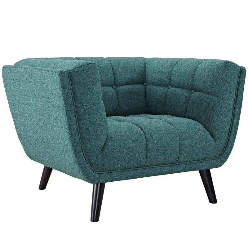 Modway Bestow Upholstered Fabric Armchair Teal, 2 of 7