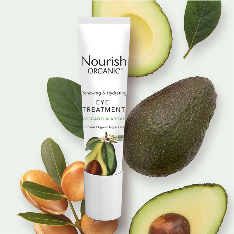 Nourish Organic Renewing &#38; Hydrating Eye Cream - Avocado &#38; Argan - 0.5 fl oz, 3 of 5