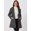 INSPIRE CHIC Women's Notched Lapel Single Breasted Outwear Fall coat - 2 of 4