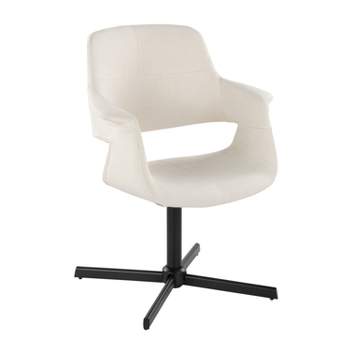 Vintage Flair Swivel Accent Chair Black/Cream - LumiSource