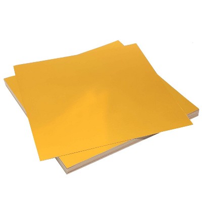 Bright Creations 48 Sheets Metallic Matte Gold Shimmer Cardstock Card Stock Paper for Crafts, Square 12 in.