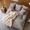 Dolonm Modern Double Sleeper Sofa: Cloud-Like Corduroy, 5 Pillows & Deep Seat, Sturdy Wood Frame for Living Room/Bedroom - 4 of 4