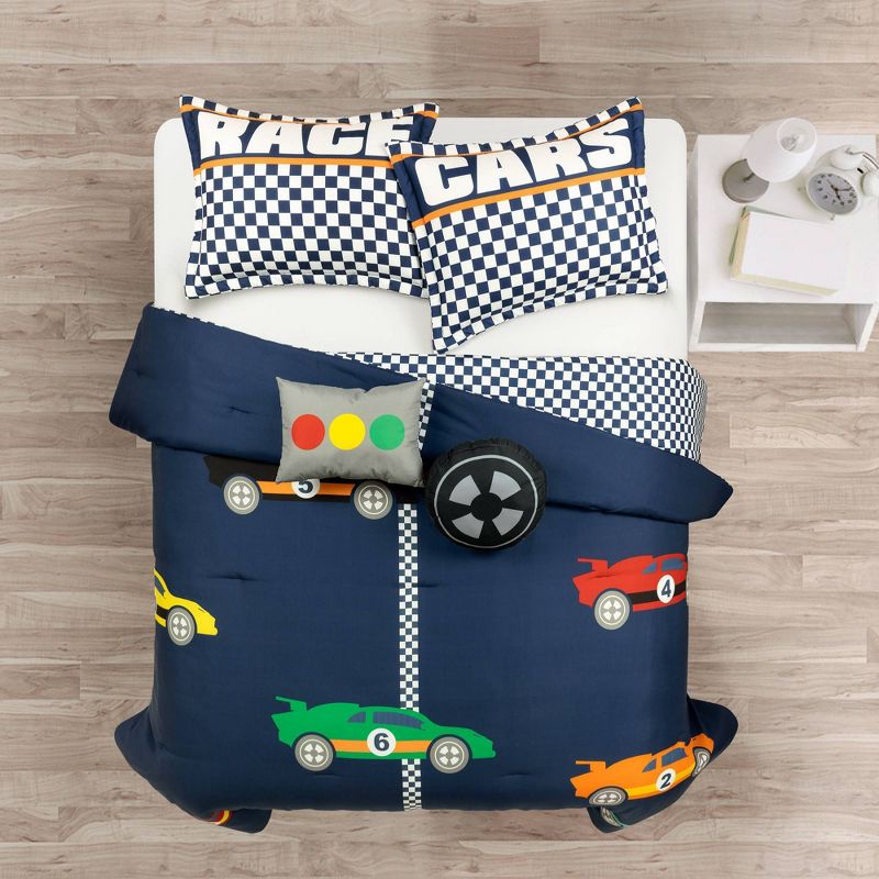 Kids' Racing Cars Reversible Oversized Comforter Set - Lush Décor, 3 of 10