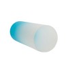 100 North 25 Ounce Frosted Glass Gradient Travel Tumbler With Straw & Wooden Lid, Tabby Cat Paint Splatter Sky Blue - 3 of 4