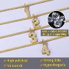 Bling Number Necklace Baseball Chain 14K Gold Plated Sports Football Zirconia Iced Name Jewelry for Men Boys, Tennis Chain 18'' To 30'' + Gift Box - 4 of 4