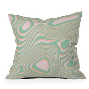 16"x16" Maria Creative Swirl Square Throw Pillow Pink - Deny Designs - 1 of 4