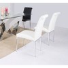 Chintaly Imports,Contemporary Upholstered Cantilever Side Chair - Set of 4 - 4 of 4
