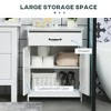 Aghana Digitals White Bathroom Cabinet with Drawer, Adjustable Shelf, Anti-Tipping Design & - 4 of 4