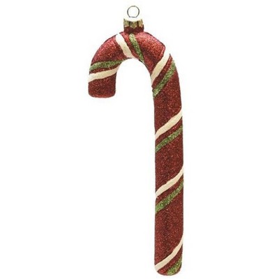 Northlight 7" Glitter Shatterproof Candy Cane Christmas Ornament - Red/White