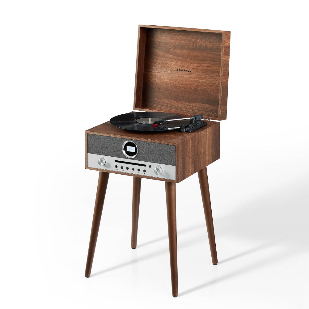 Nash 7-In-1 Record Player - Walnut Brown