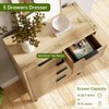 5 Drawer Fluted Dresser for Bedroom, Modern Wide Chest of Drawers with Metal Legs and Anti-Tip Kit, Wood Storage Organizer for Living Room - 4 of 4