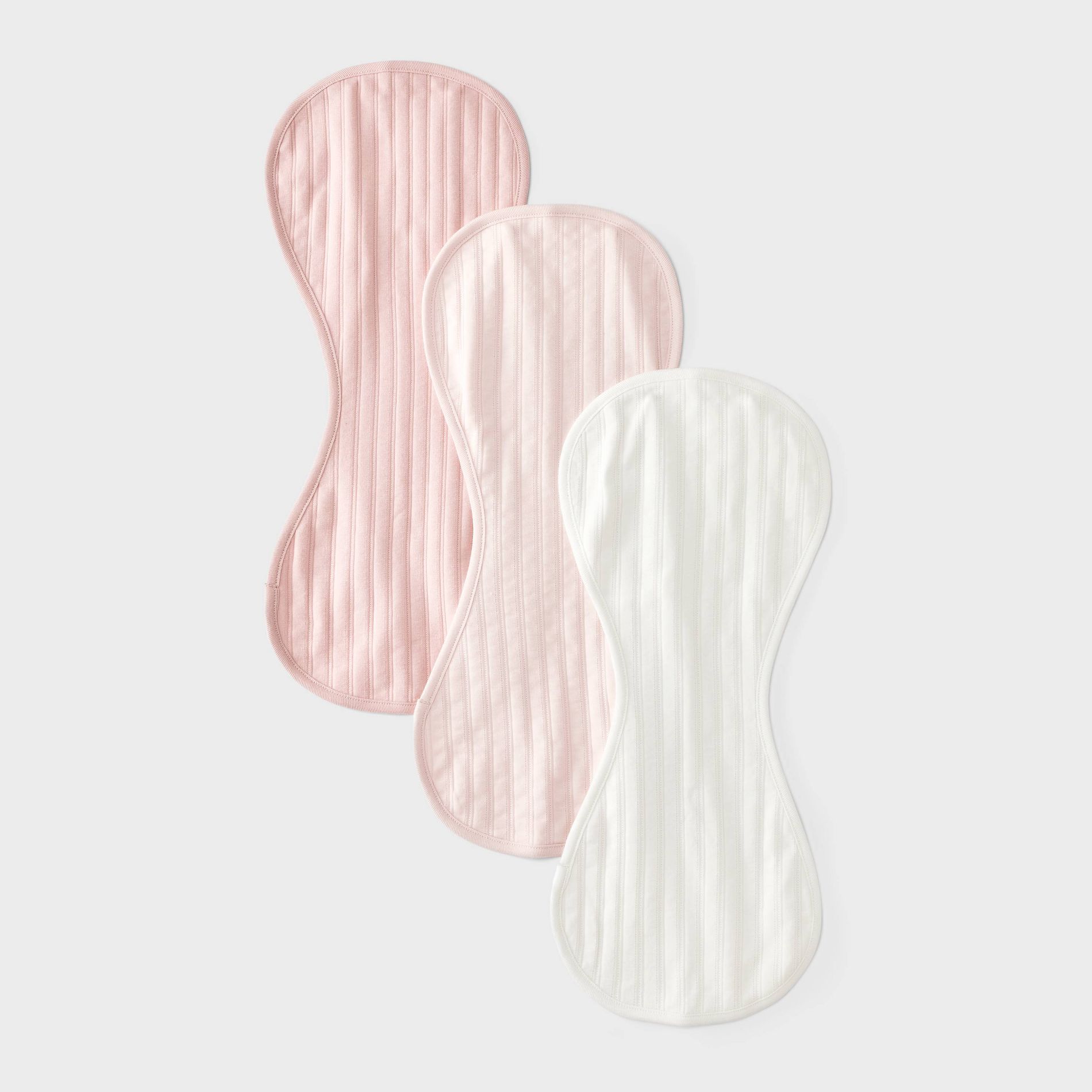 Baby Cotton 3pk Burp Cloths - Cloud Island™ Pink