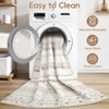 Itopfox Soft Machine Washable Boho Moroccan Farmhouse Rug for Living Room, Bedroom, Dining Table - Non-Slip Neutral Modern Indoor Floor Carpet Brown - 3 of 4