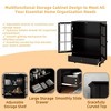 CAVINAS 28" Minimalist Sideboard,Buffet Cabinet with Double Glass Doors & Drawer,Kitchen Storage Cabinet for Kitchen, Hallway,Living Room - 4 of 4